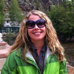 Katy enjoying the river walk at Estes Park